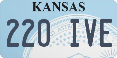 KS license plate 220IVE