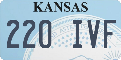 KS license plate 220IVF
