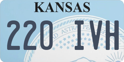 KS license plate 220IVH