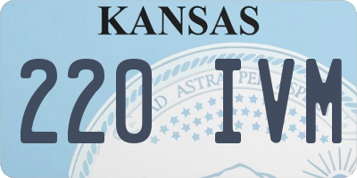 KS license plate 220IVM