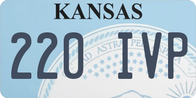 KS license plate 220IVP