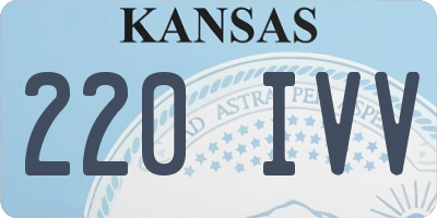 KS license plate 220IVV