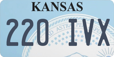 KS license plate 220IVX