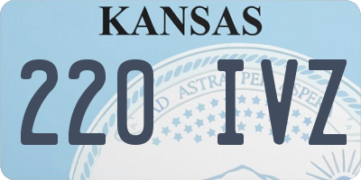 KS license plate 220IVZ