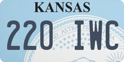 KS license plate 220IWC