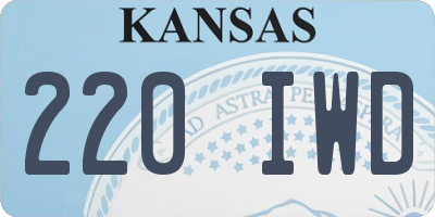 KS license plate 220IWD