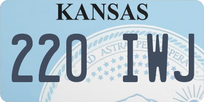KS license plate 220IWJ