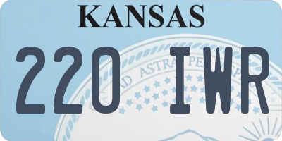 KS license plate 220IWR