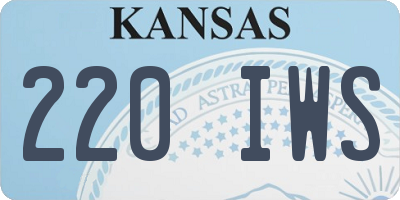 KS license plate 220IWS