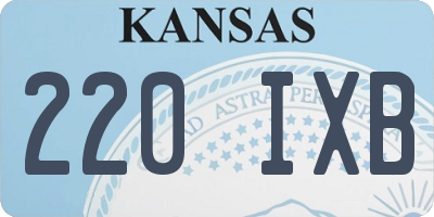 KS license plate 220IXB