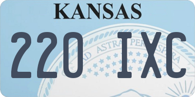 KS license plate 220IXC
