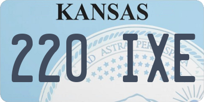 KS license plate 220IXE