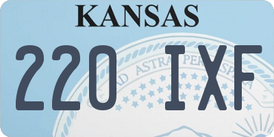 KS license plate 220IXF