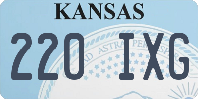 KS license plate 220IXG
