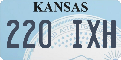 KS license plate 220IXH