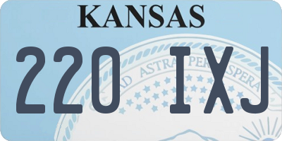 KS license plate 220IXJ