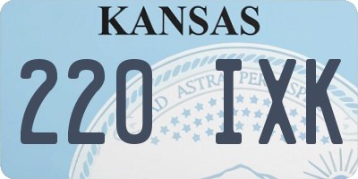 KS license plate 220IXK