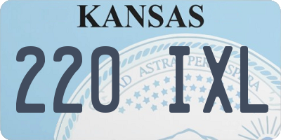 KS license plate 220IXL