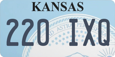KS license plate 220IXQ