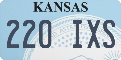 KS license plate 220IXS