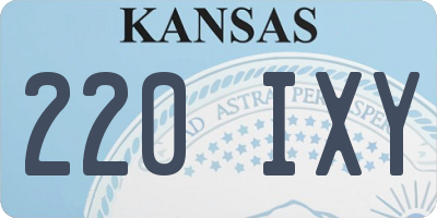 KS license plate 220IXY