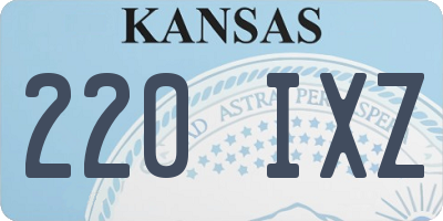 KS license plate 220IXZ
