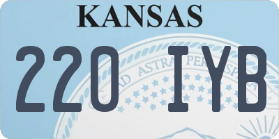 KS license plate 220IYB