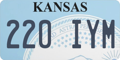 KS license plate 220IYM