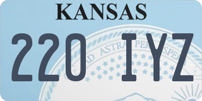 KS license plate 220IYZ