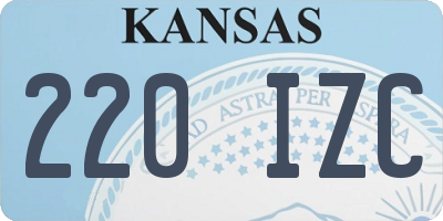 KS license plate 220IZC