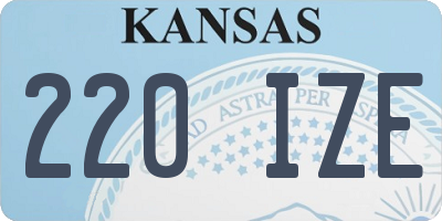 KS license plate 220IZE