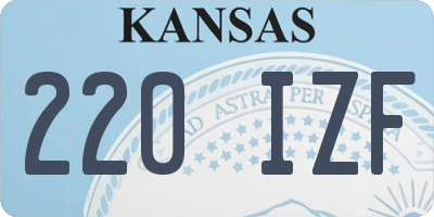 KS license plate 220IZF