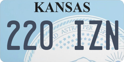 KS license plate 220IZN