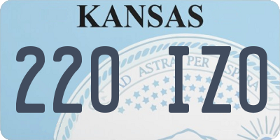 KS license plate 220IZO