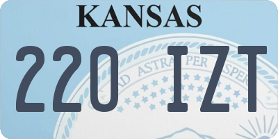 KS license plate 220IZT
