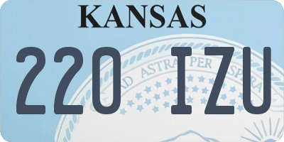 KS license plate 220IZU