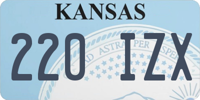KS license plate 220IZX