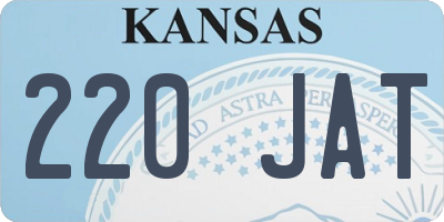 KS license plate 220JAT