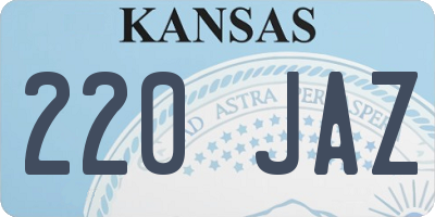 KS license plate 220JAZ