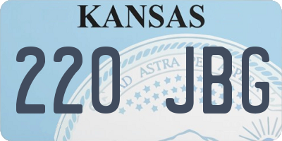 KS license plate 220JBG