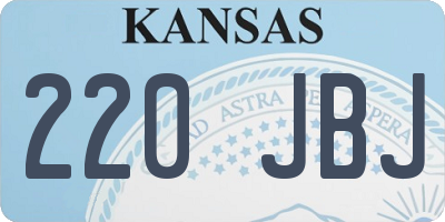 KS license plate 220JBJ