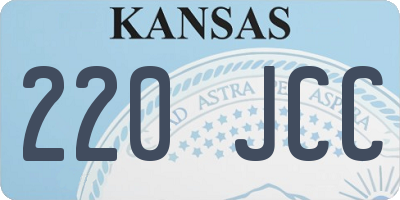 KS license plate 220JCC