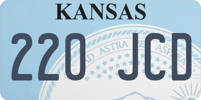 KS license plate 220JCD