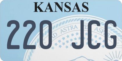 KS license plate 220JCG