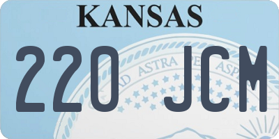 KS license plate 220JCM