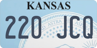 KS license plate 220JCQ