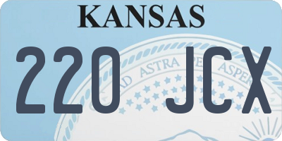 KS license plate 220JCX