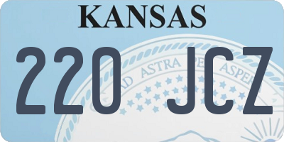 KS license plate 220JCZ
