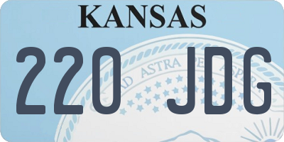 KS license plate 220JDG