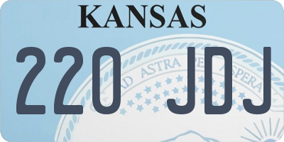 KS license plate 220JDJ